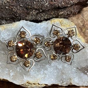 Vintage Amber Color Earrings